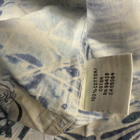 RARE: Bugatchi 3X Long Sleeve Button Up Shirt Blue White Venice Scene - Picture 10 of 11